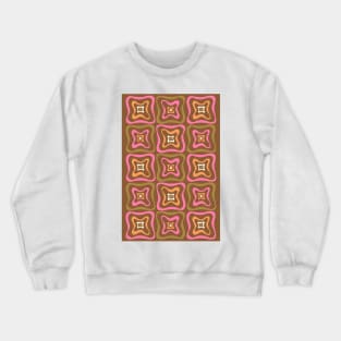 Retro Groovy Pattern Pink, Orange, Brown, Cream 2 Crewneck Sweatshirt